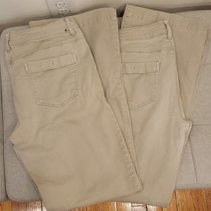 11/12 long light khakis